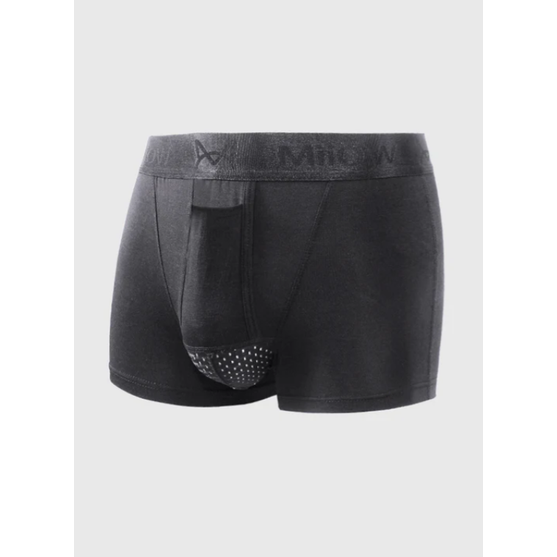 Men's Cotton Boxer Briefs with Dual Pouch Support and Mesh - Image 3