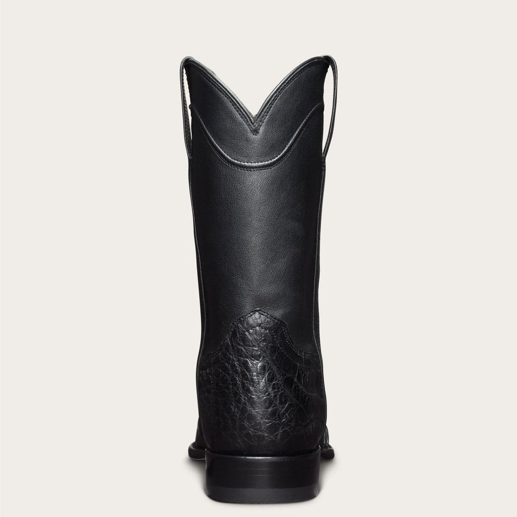 Men's Cowboy Roper Boots Leather Crocodile Embossed Round Toe - Image 6