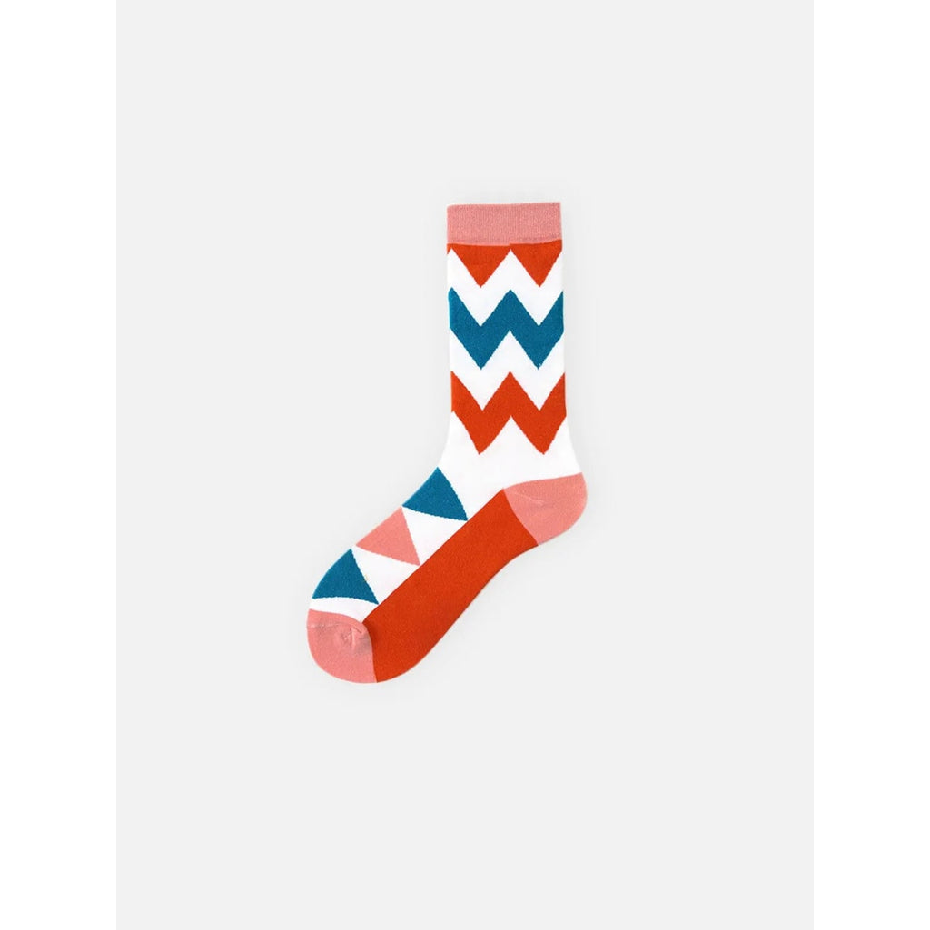 Men's Crew Socks Moisture Wicking Patterned Colorful Knit with Ribbed Cuff - Image 6