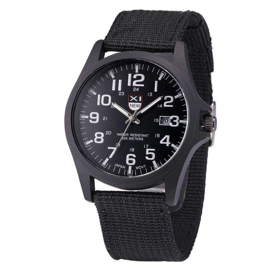 Men's Field Watch with Woven Nylon Strap and Analog Dial for Sport and Outdoor Use - Image 2