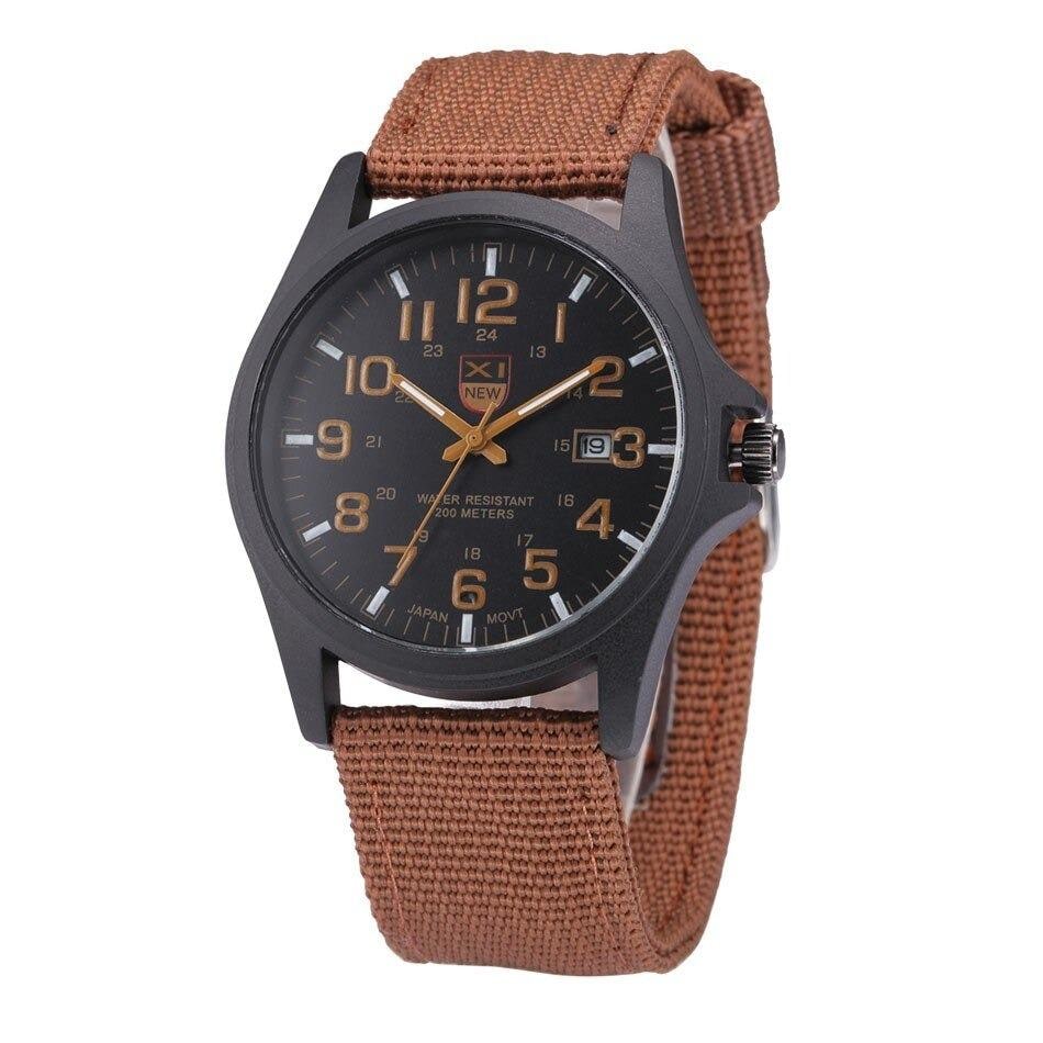 Men's Field Watch with Woven Nylon Strap and Analog Dial for Sport and Outdoor Use - Image 4