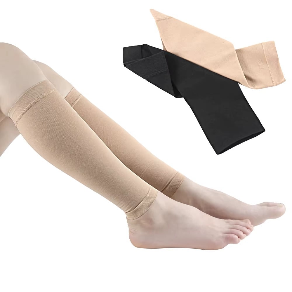 Men's Leg Compression Sleeves for Calf Support and Relief with Elastic Knit - Image 1