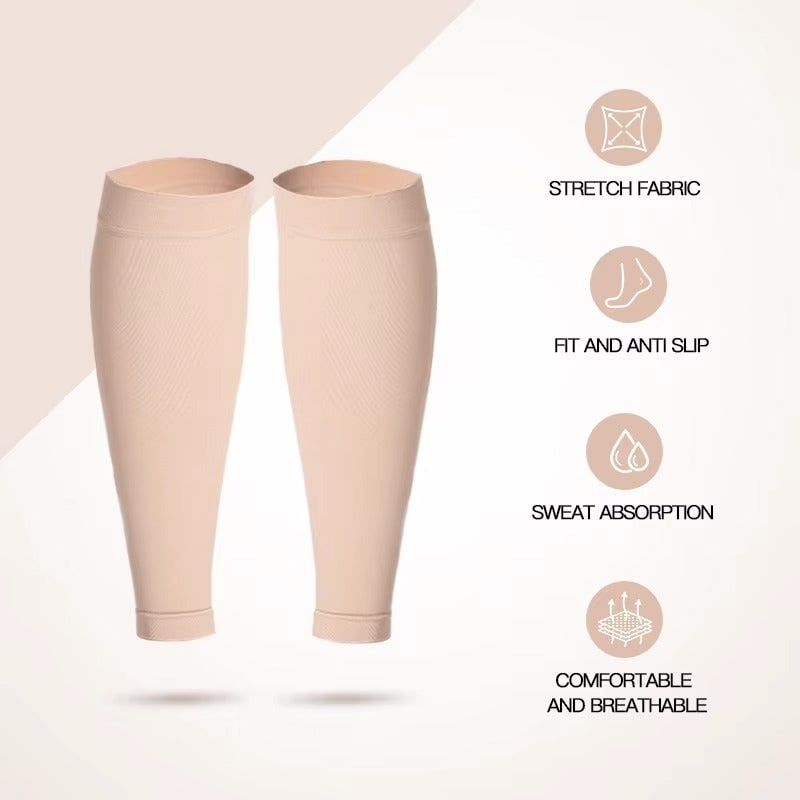 Men's Leg Compression Sleeves for Calf Support and Relief with Elastic Knit - Image 4