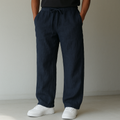 Men's Linen Drawstring Pants with Relaxed Fit and Deep Pockets - Image 1