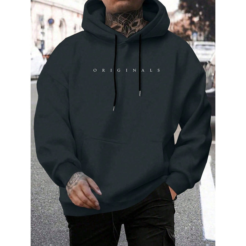 Men's Oversized Graphic Hoodie with Drawstring Cotton Kangaroo Pocket - Image 10
