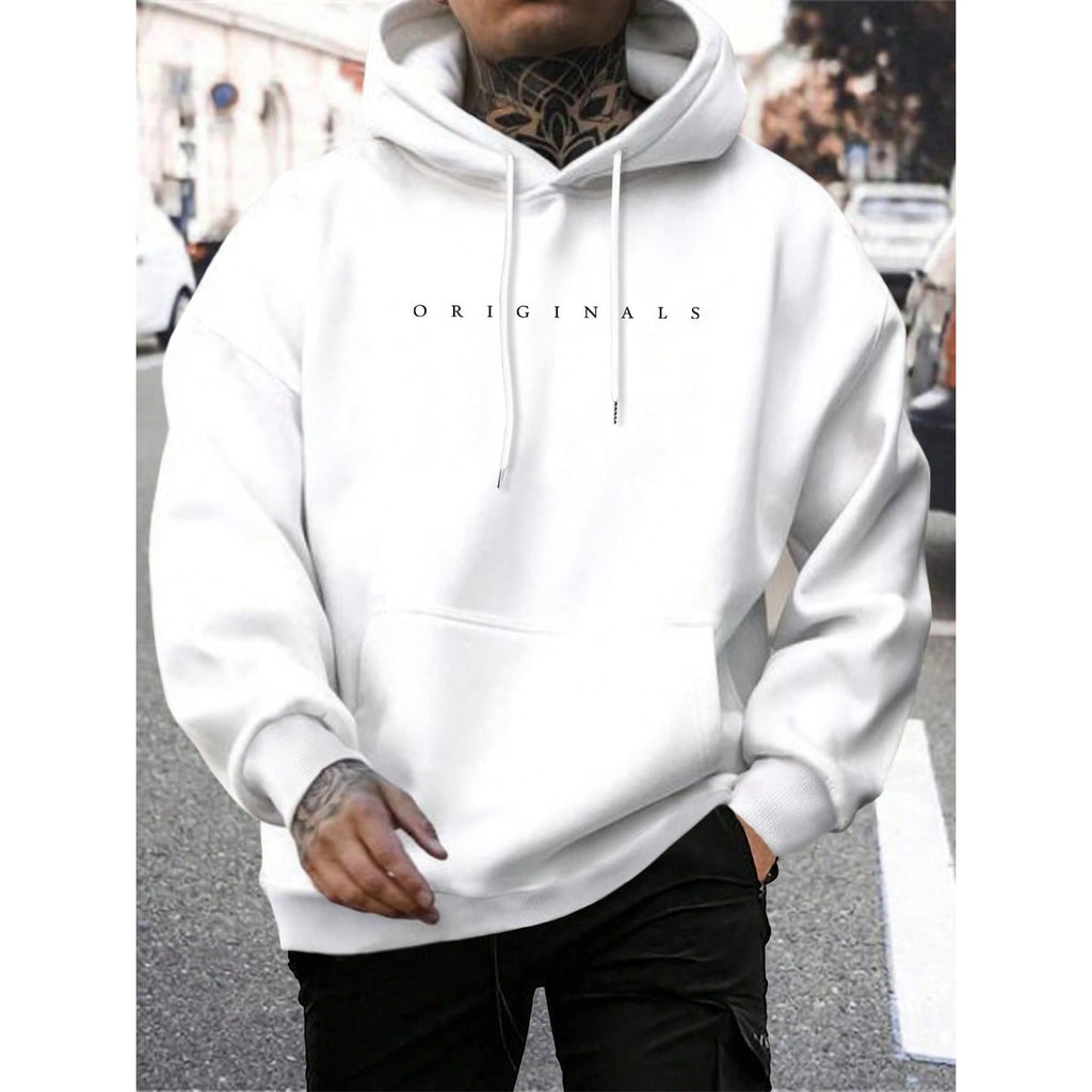 Men's Oversized Graphic Hoodie with Drawstring Cotton Kangaroo Pocket - Image 2
