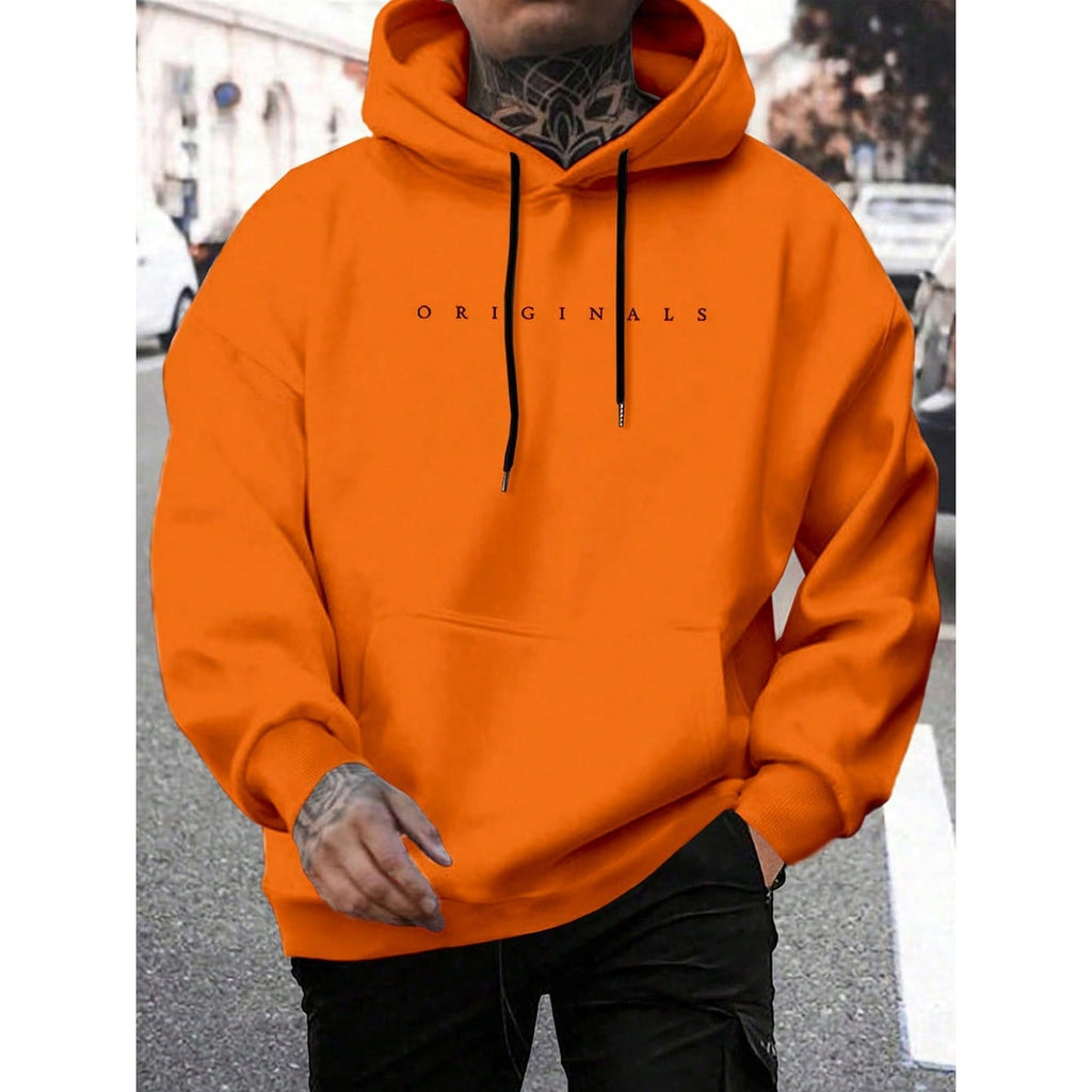 Men's Oversized Graphic Hoodie with Drawstring Cotton Kangaroo Pocket - Image 3