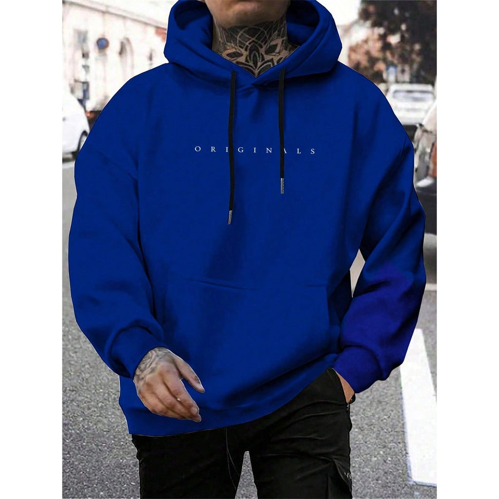 Men's Oversized Graphic Hoodie with Drawstring Cotton Kangaroo Pocket - Image 6