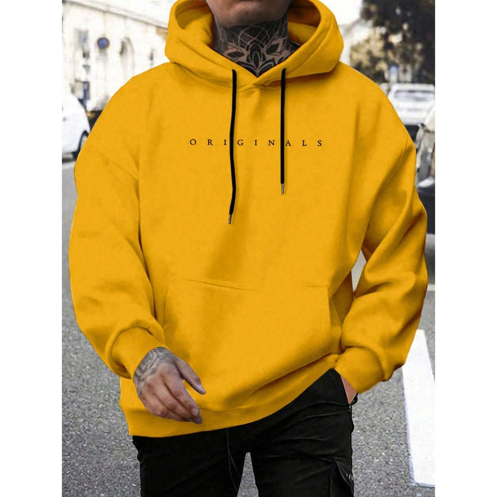 Men's Oversized Graphic Hoodie with Drawstring Cotton Kangaroo Pocket - Image 8