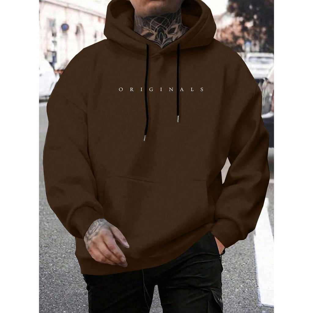 Men's Oversized Graphic Hoodie with Drawstring Cotton Kangaroo Pocket - Image 9