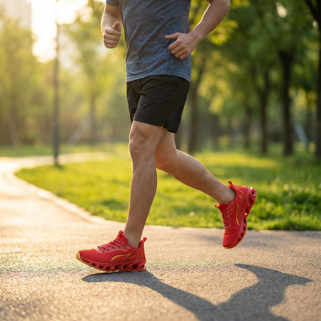 Men's Running Shoes with Mesh Upper and Blade Sole for Road - Image 2