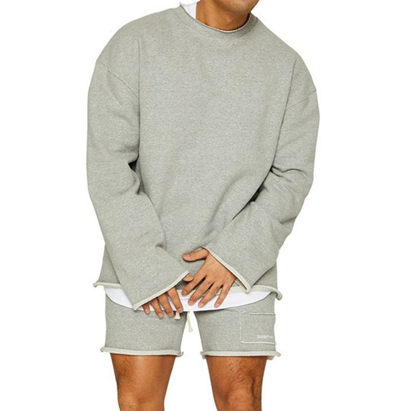 Men's Short Lounge and Oversized Two Piece Set with Drawstring - Image 2
