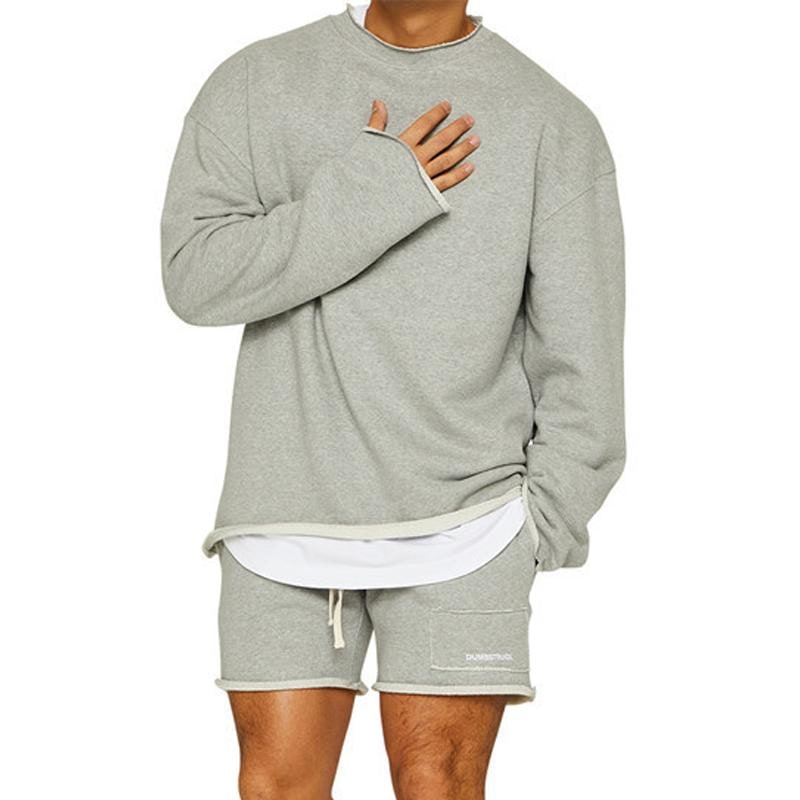 Men's Short Lounge and Oversized Two Piece Set with Drawstring - Image 5