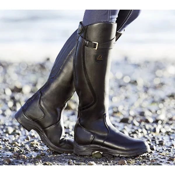 Men's Tall Riding Boots Leather Knee High Equestrian with Treaded Sole and Adjustable Calf Strap - Image 3