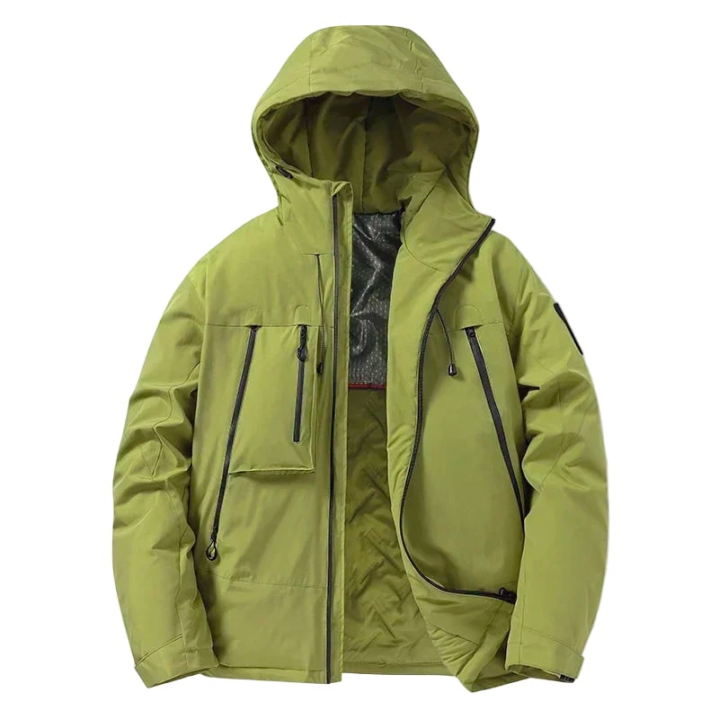 Men's Winter Hooded Puffer Jacket with Thermal Reflective Lining and Ski Performance - Image 4