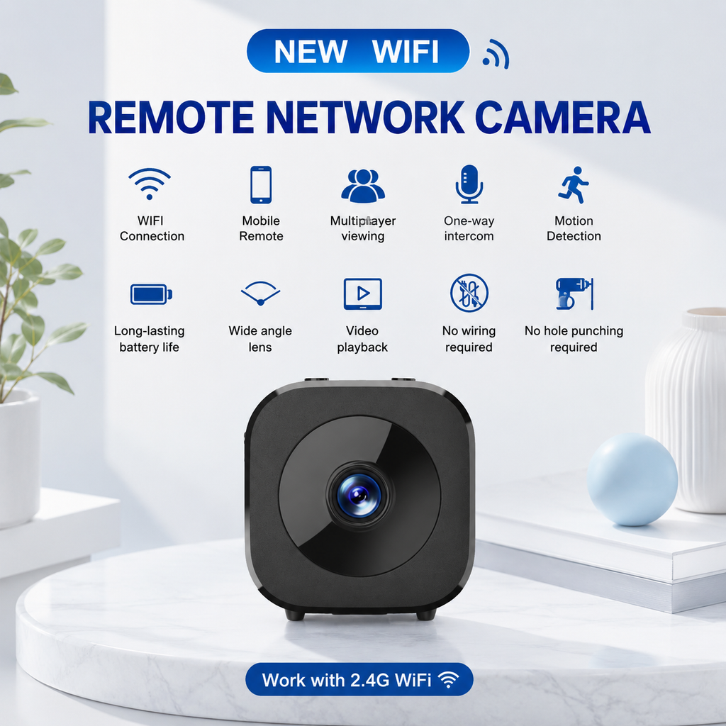 Mini Security Camera with WIFI Remote Monitoring and Magnetic Stand - Image 3