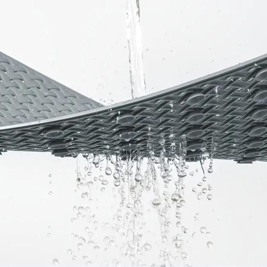 Non-Slip Bath Mat with Suction Cups and Basketweave Texture for Quick Dry - Image 2