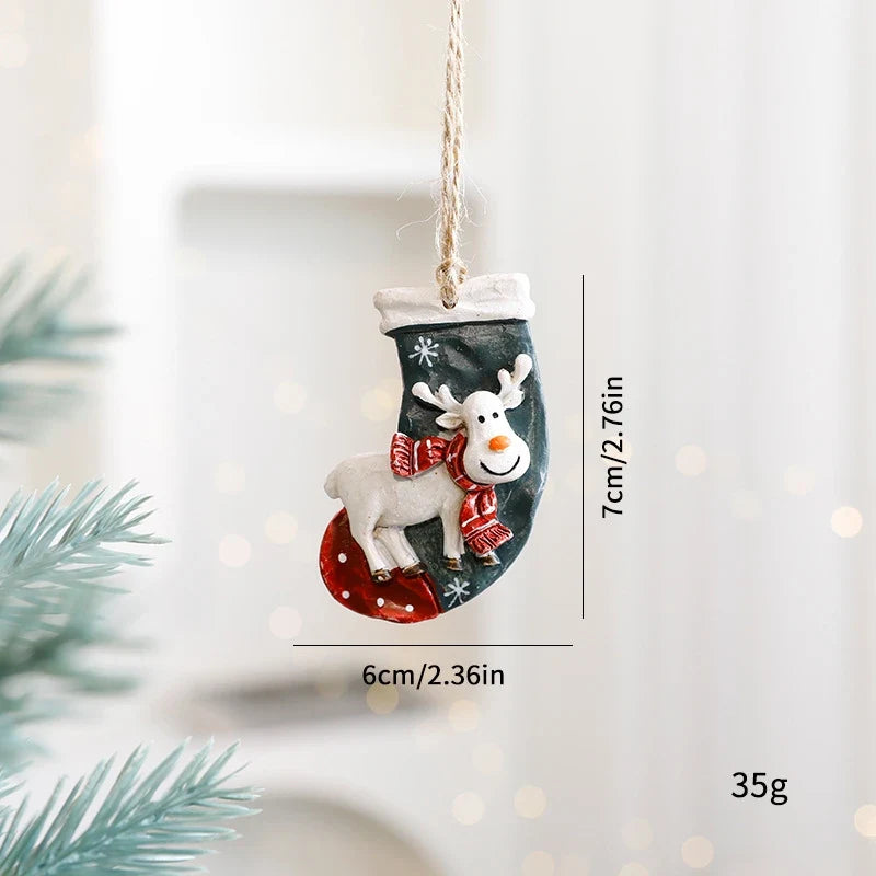 Old World Christmas Ornaments with Rustic Resin and Hand-Painted Vintage Design - Image 8