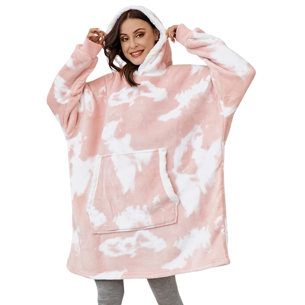 Felpa oversize con cappuccio ampio e tasca frontale