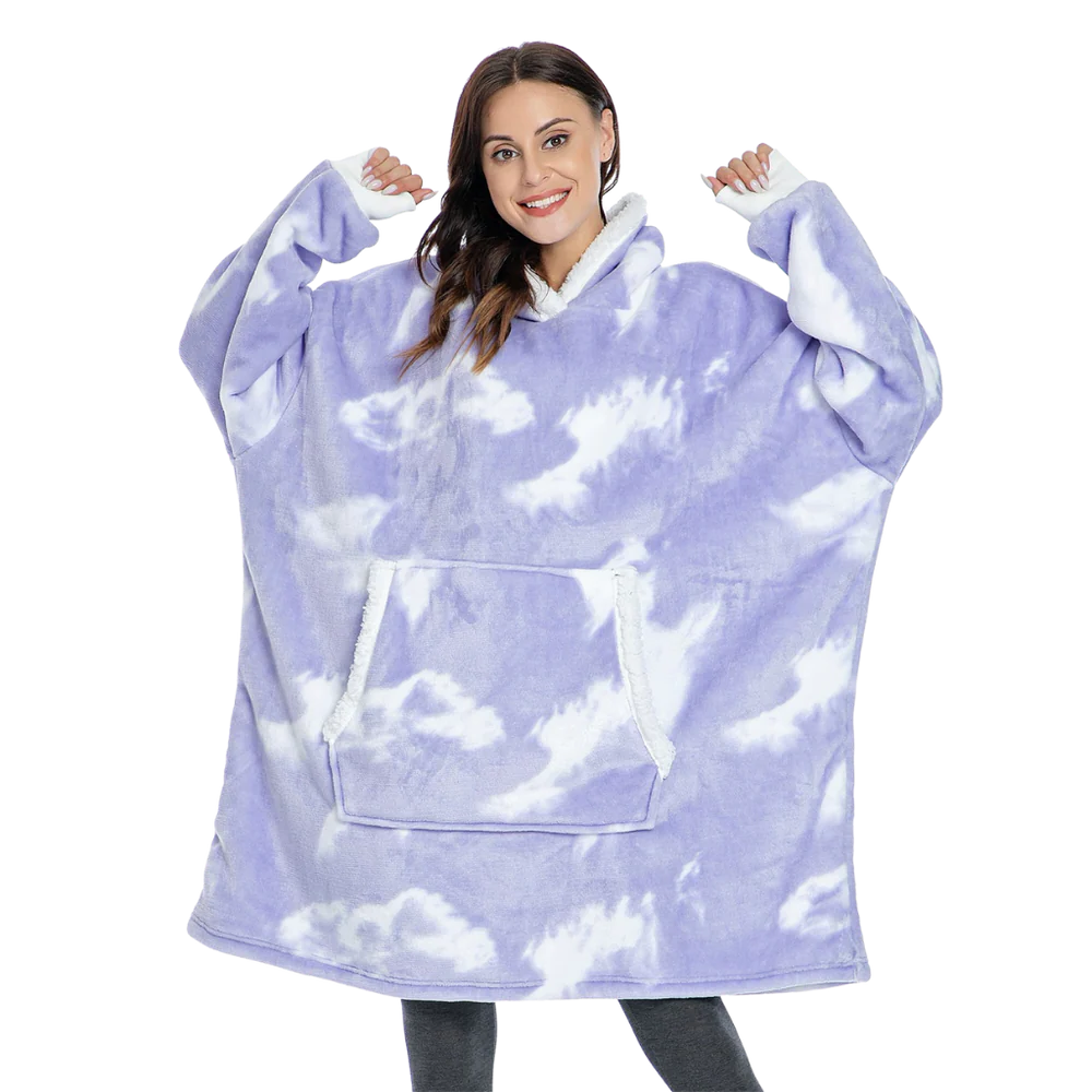Felpa oversize con cappuccio ampio e tasca frontale