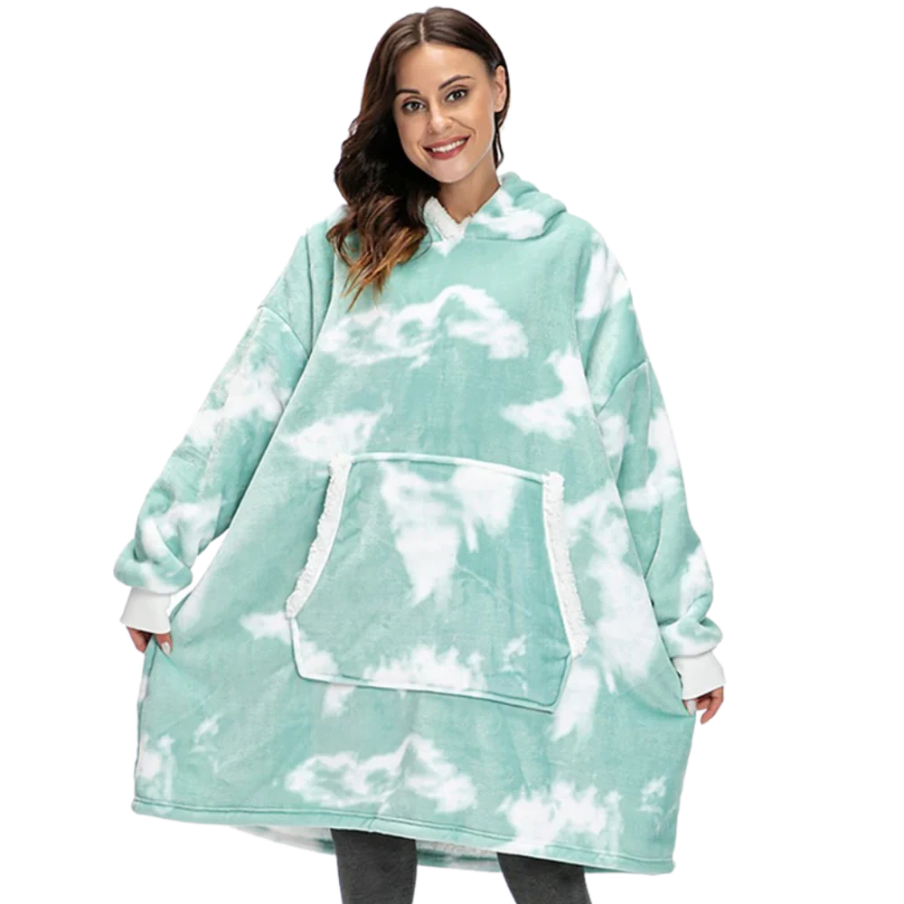 Felpa oversize con cappuccio ampio e tasca frontale