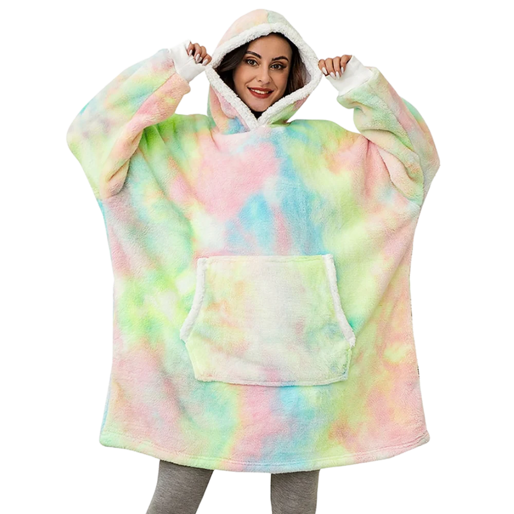 Felpa oversize con cappuccio ampio e tasca frontale