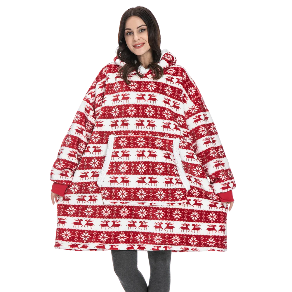 Felpa oversize con cappuccio ampio e tasca frontale