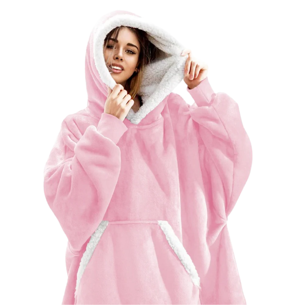 Felpa oversize con cappuccio ampio e tasca frontale