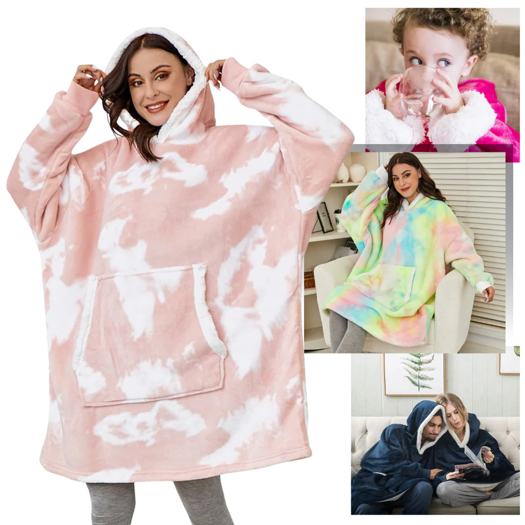 Felpa oversize con cappuccio ampio e tasca frontale