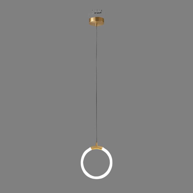 Pendant Light with Gold Plated Ring LED Design and Minimalist Geometric Form for Kitchen Living Room - Image 7