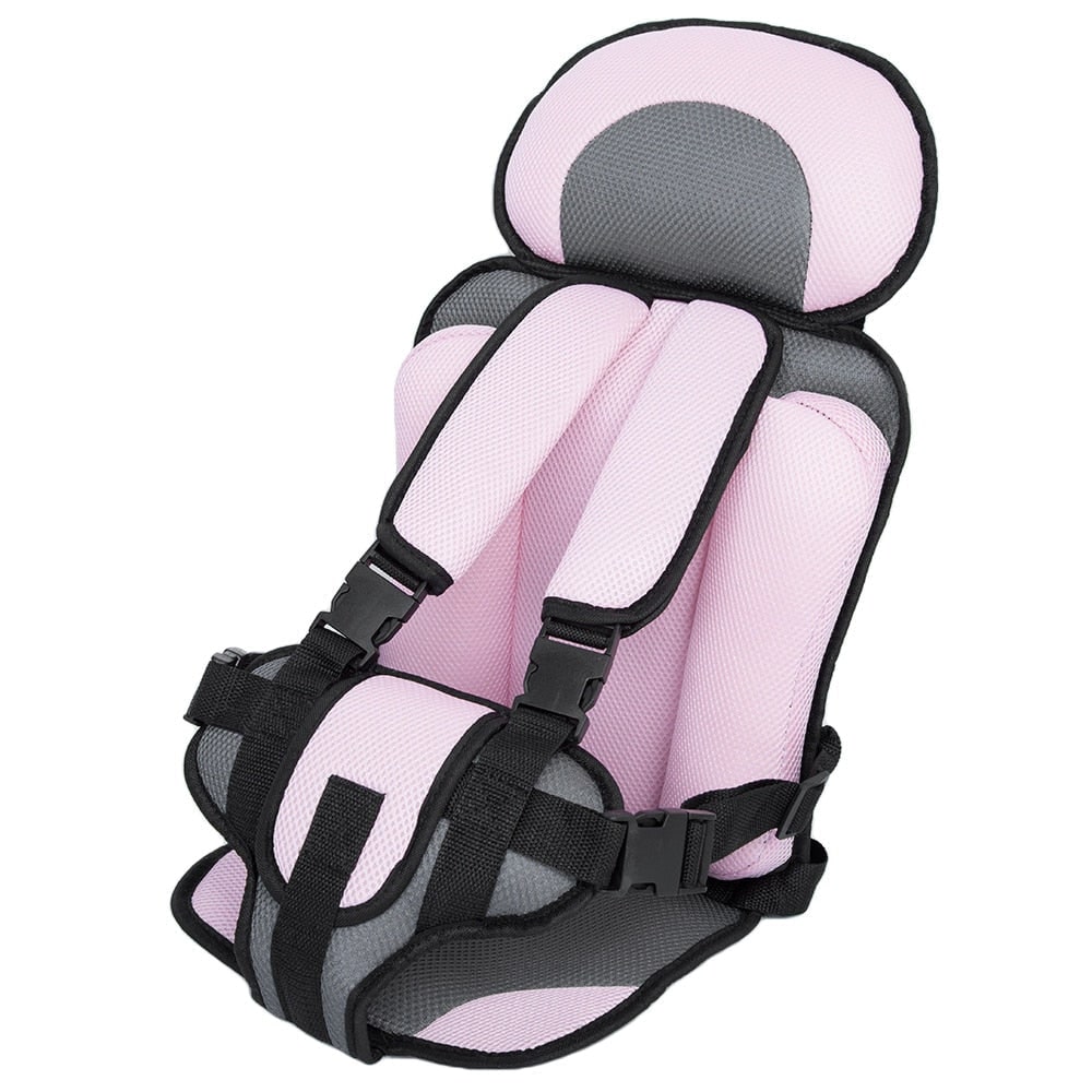 Portable Car Seat with 5-Point Safety Harness Lightweight and Adjustable with Padded Headrest - Image 1