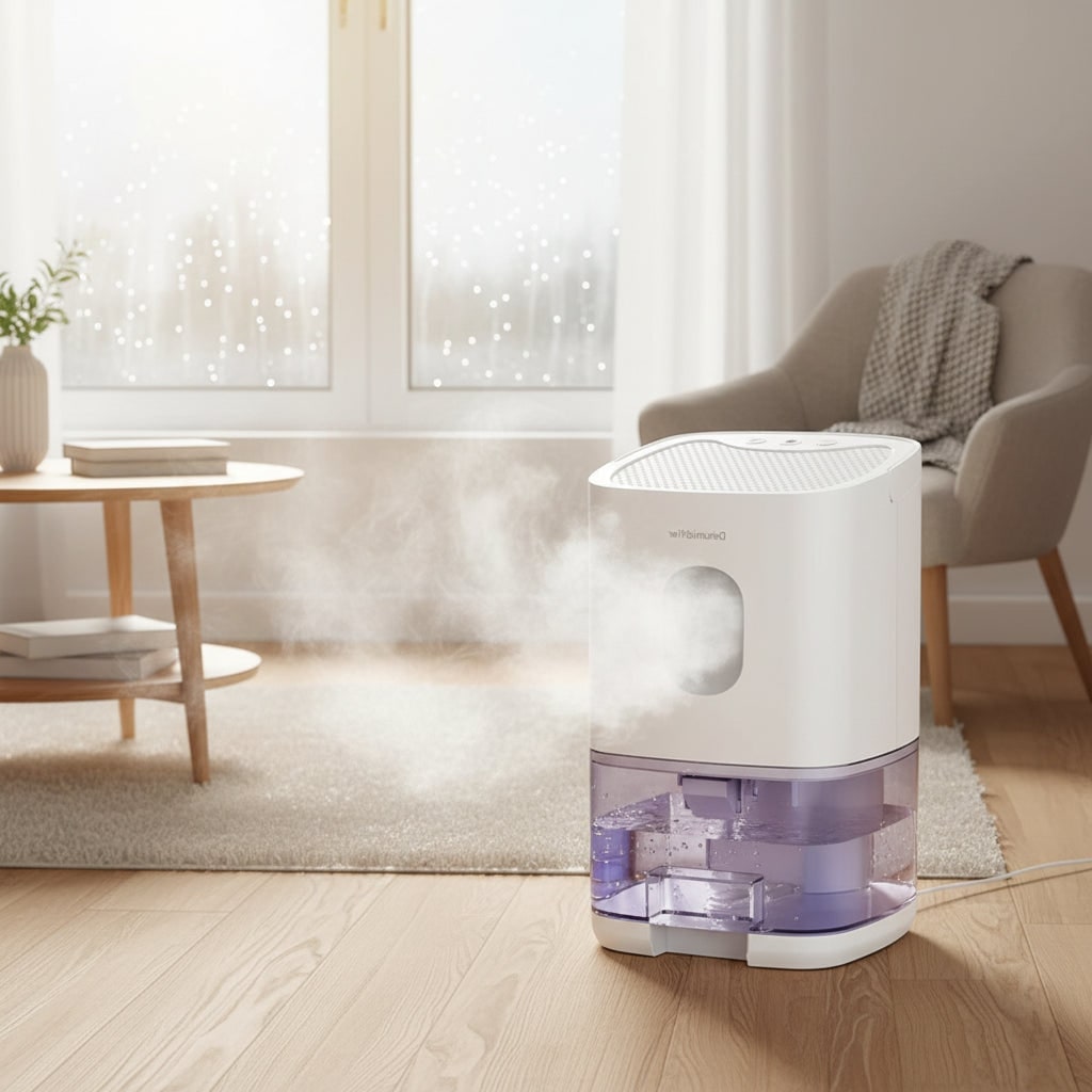 Portable Dehumidifier for Bedrooms Basements and Small Spaces with Quiet Compact Design - Image 4