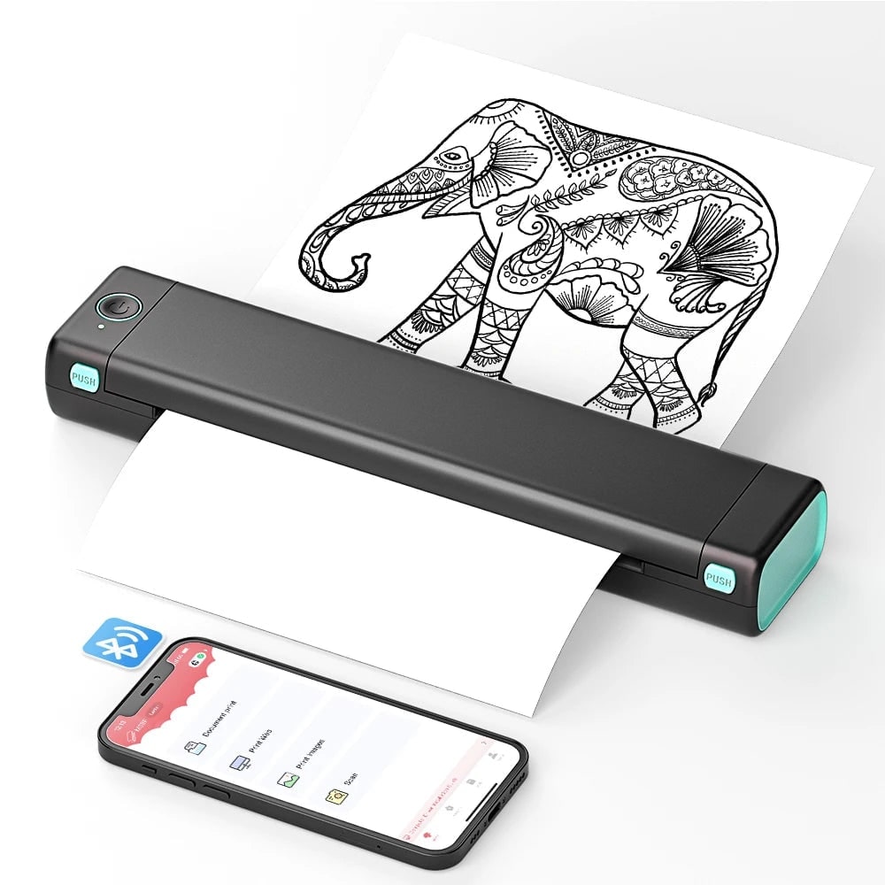 Portable Thermal Printer with Wireless Bluetooth and USB for A4 Paper Printing - Image 3