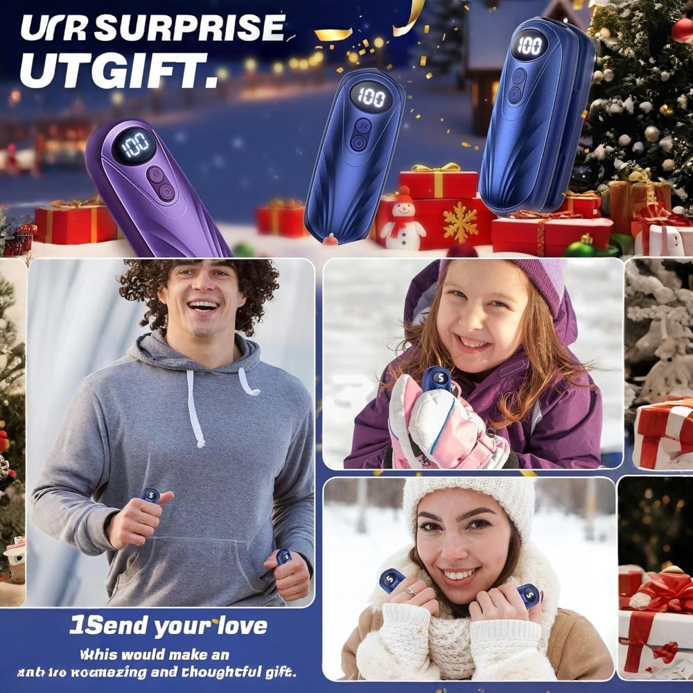 Rechargeable Hand Warmers with LED Display Five Heat Settings Set of 2 Portable Pocket Heater - Image 32