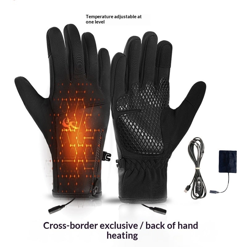 Rechargeable Heated Gloves with USB Power Touchscreen Fingertips and Non-Slip Palm - Image 4