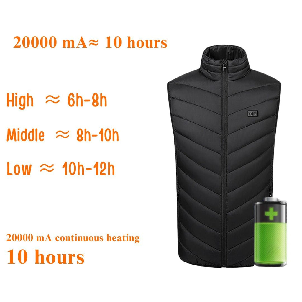 Rechargeable Heated Vest with USB Battery Power and Adjustable Temperature Control - Image 3