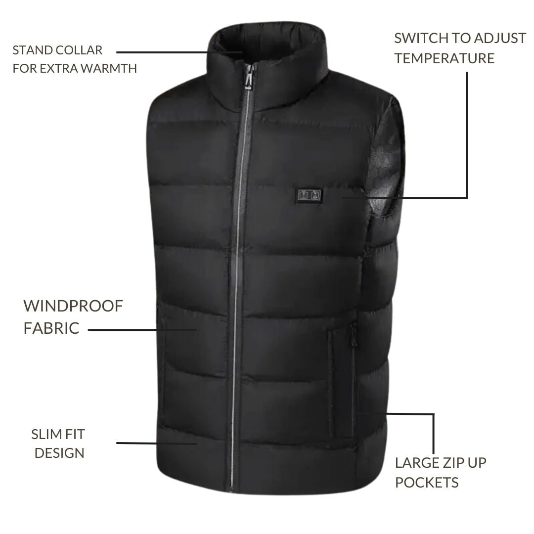 Rechargeable Heated Vest with USB Battery Power and Adjustable Temperature Control - Image 4