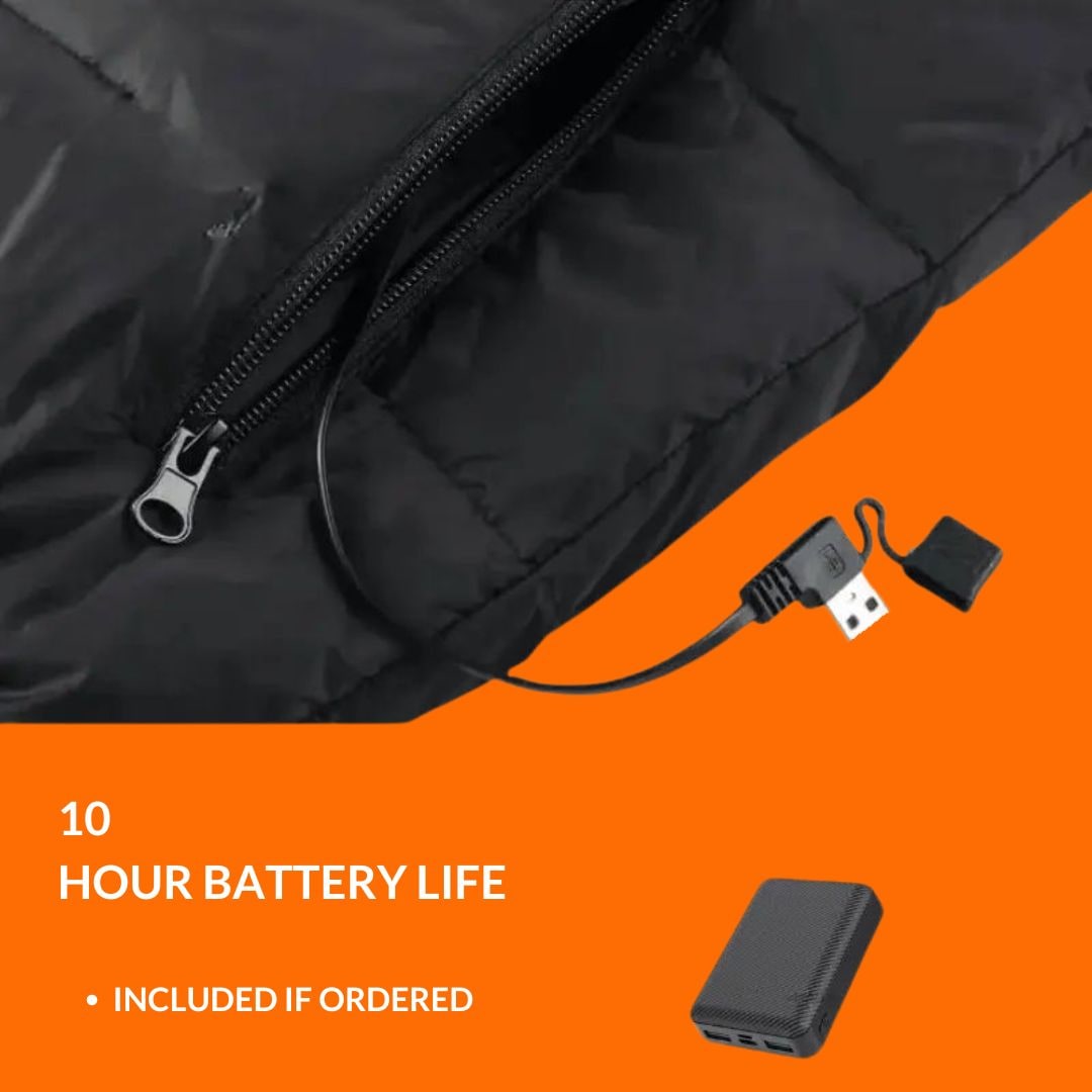 Rechargeable Heated Vest with USB Battery Power and Adjustable Temperature Control - Image 6