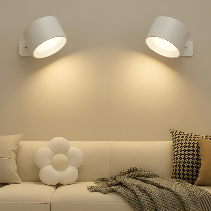 Rechargeable Wall Sconce with 360° Rotating Magnetic Head and Remote Control - Image 1