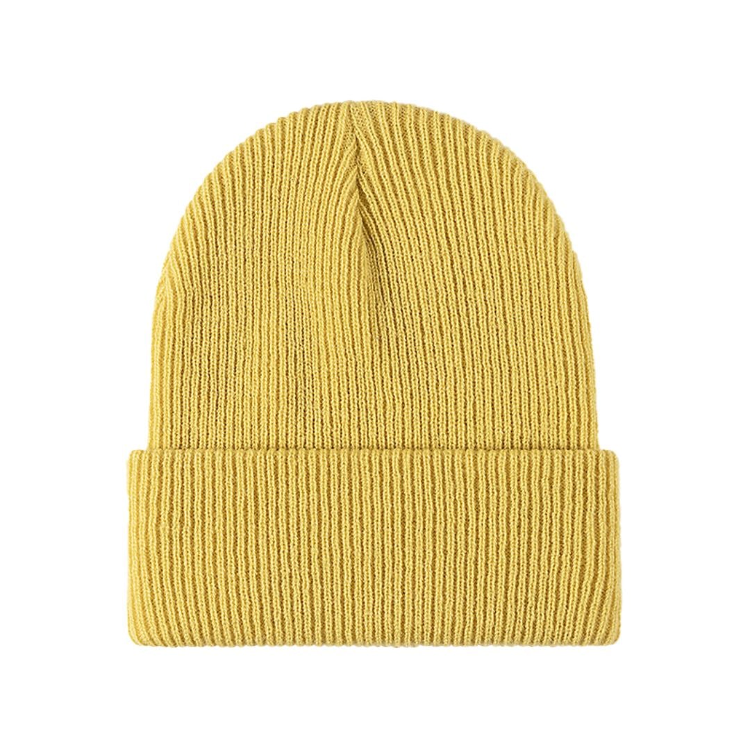 Ribbed Knit Beanie Hat for Mens and Winter with Folded Cuff - Image 9