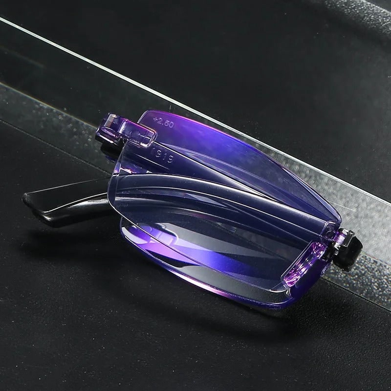 Rimless Blue Light Blocking Reading Glasses with Adjustable Nose Pads and Flexible Temples - Image 6