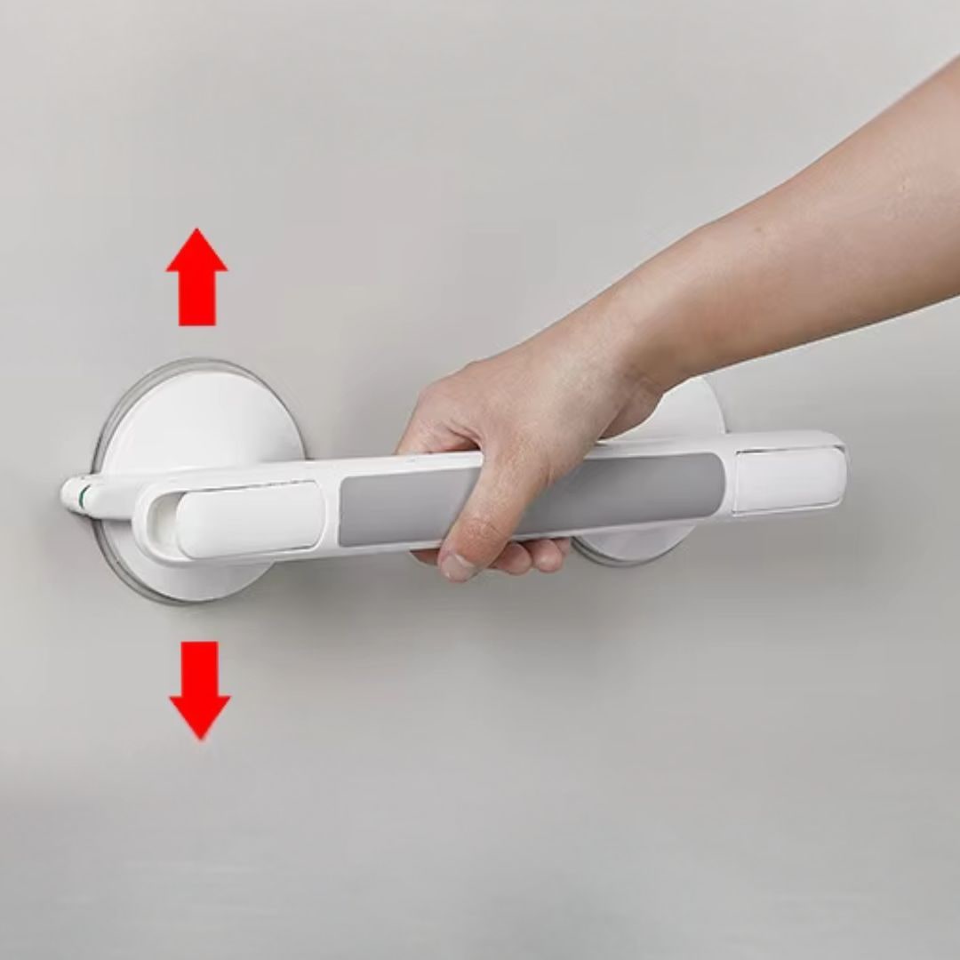 Shower Grab Bar with Suction Cups and Safety Indicator for Bathroom Bathtub - Image 6