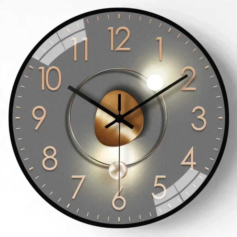 Silent Wall Clock with Minimalist Analog Face and Glossy Glass Cover - Image 10