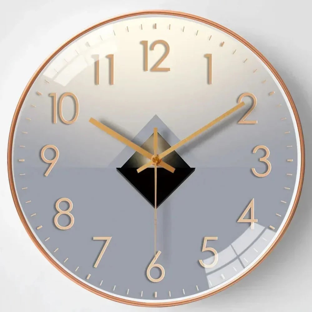 Silent Wall Clock with Minimalist Analog Face and Glossy Glass Cover - Image 7