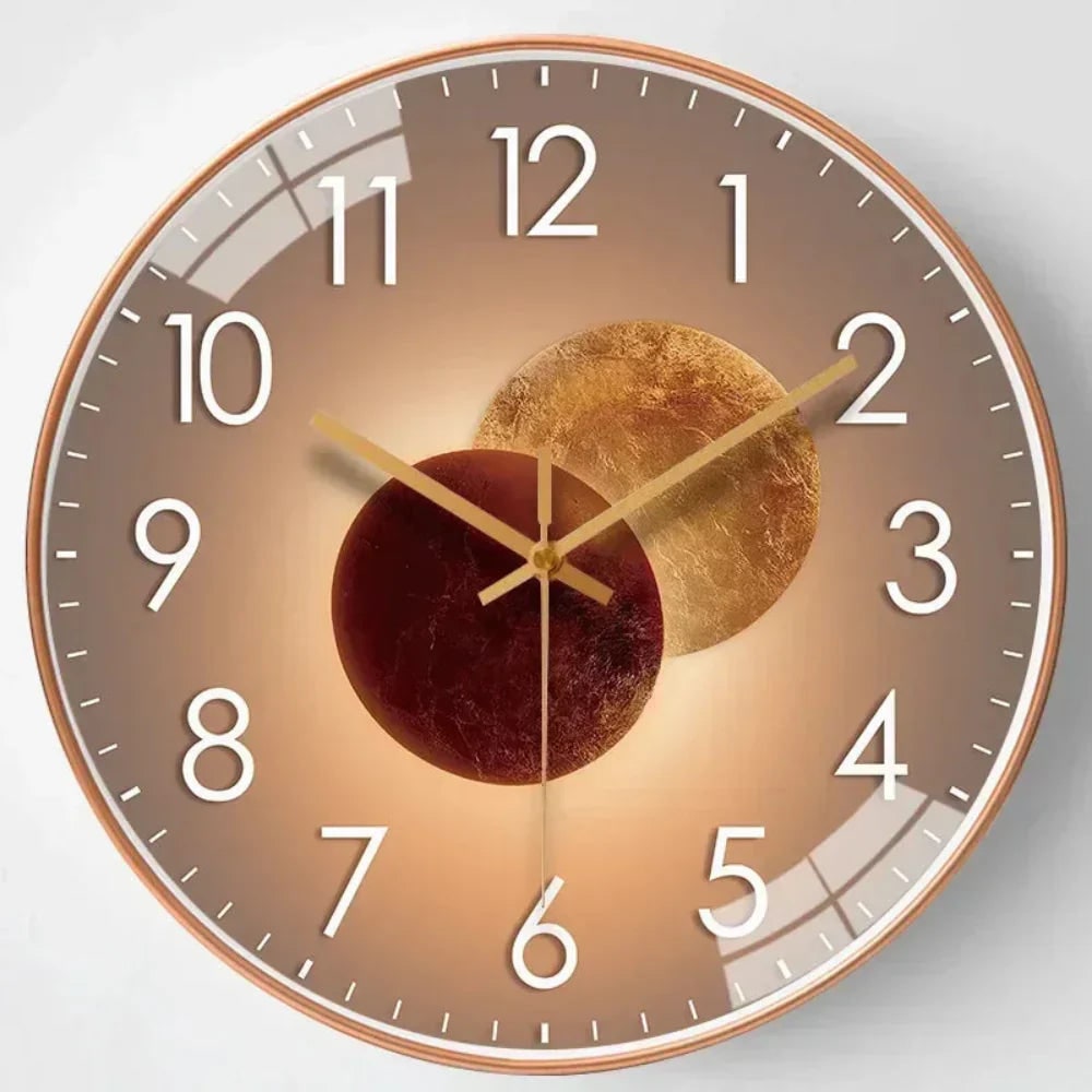 Silent Wall Clock with Minimalist Analog Face and Glossy Glass Cover - Image 8