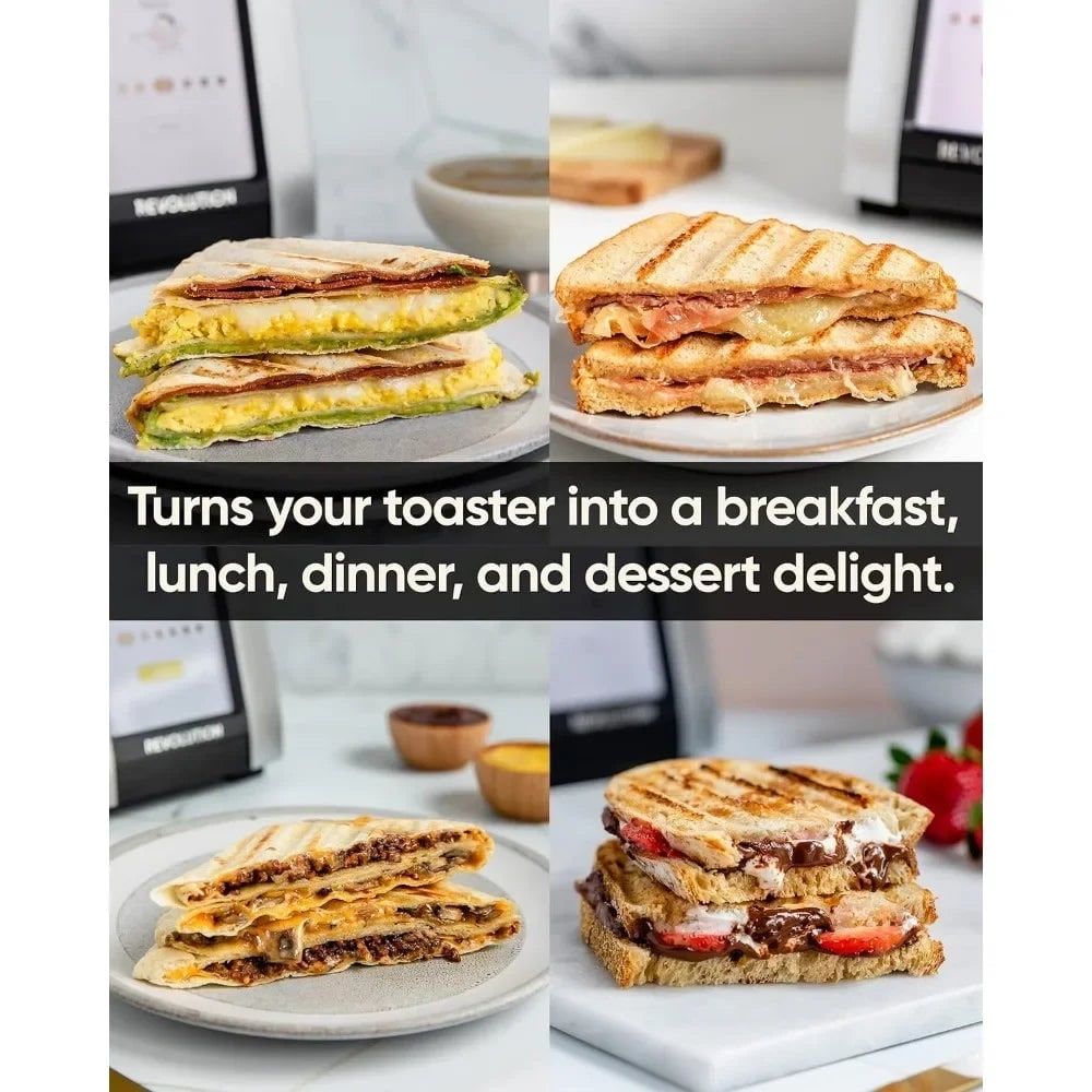 Smart Toaster with Touchscreen Display Panini Press Insert and Warming Rack - Image 4