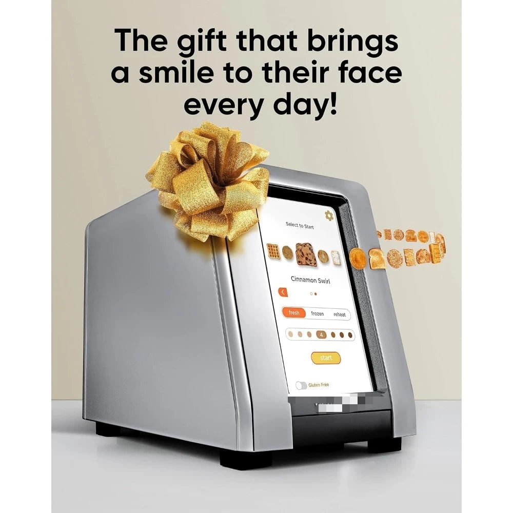 Smart Toaster with Touchscreen Display Panini Press Insert and Warming Rack - Image 5