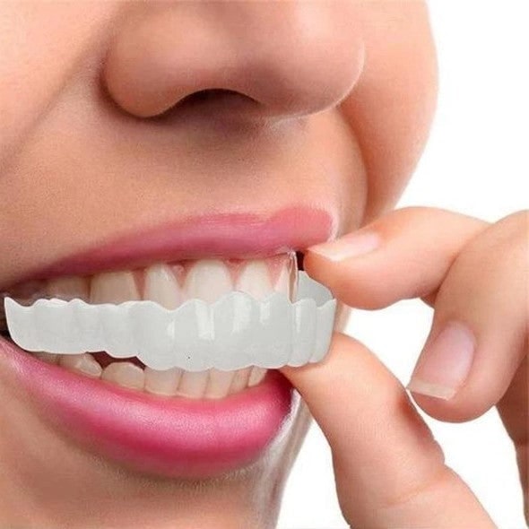 Snap on Veneers Cosmetic Dental Temporary Tooth Covers Upper and Lower Set - Image 8