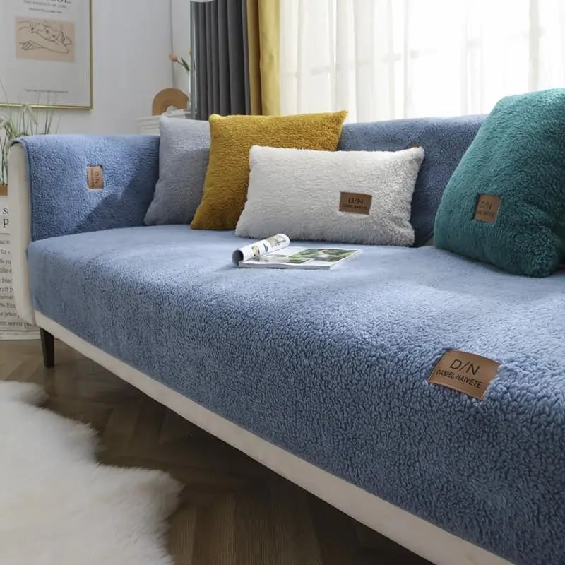 Sofa Couch Cover with Thick Plush Teddy Fleece and Non-Slip Design for Pet Protection - Image 3