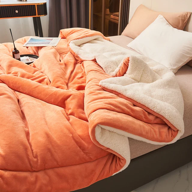 Soft Faux Fur Blanket with Sherpa Fleece Double-Sided Plush Quilted Throw - Image 8